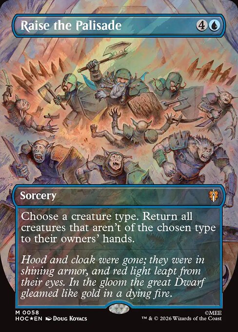 MTG Raise the Palisade HOC 058 Regular Foil