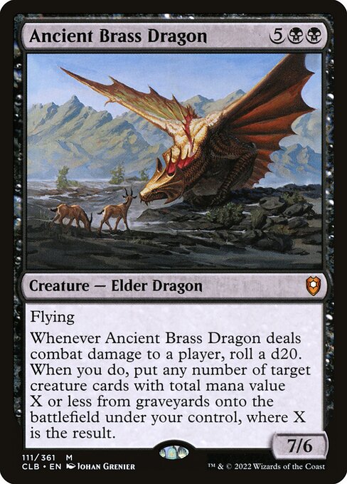 MTG Ancient Brass Dragon CLB 111 Regular Foil