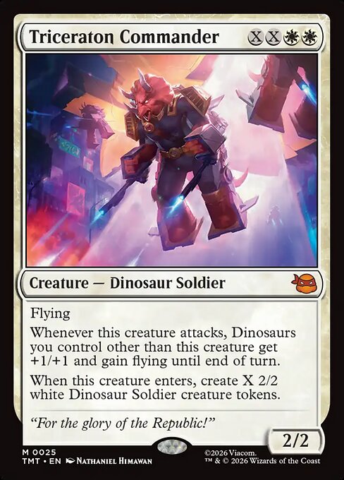MTG Triceraton Commander TMT 025 Regular Foil