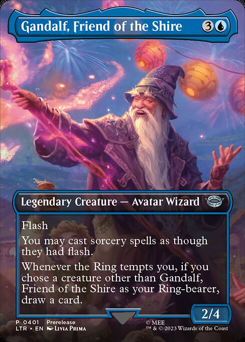 MTG Gandalf, Friend of the Shire LTR 401 Borderless Foil