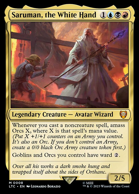 MTG Saruman, the White Hand LTC 008 Regular Foil