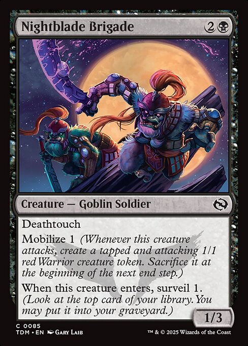 MTG Nightblade Brigade TDM 085 Regular Foil