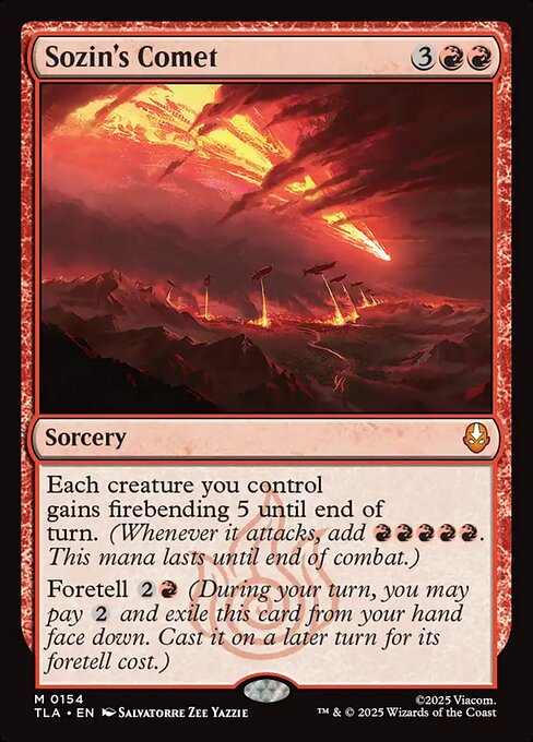 MTG Sozin's Comet TLA 154 Regular Foil