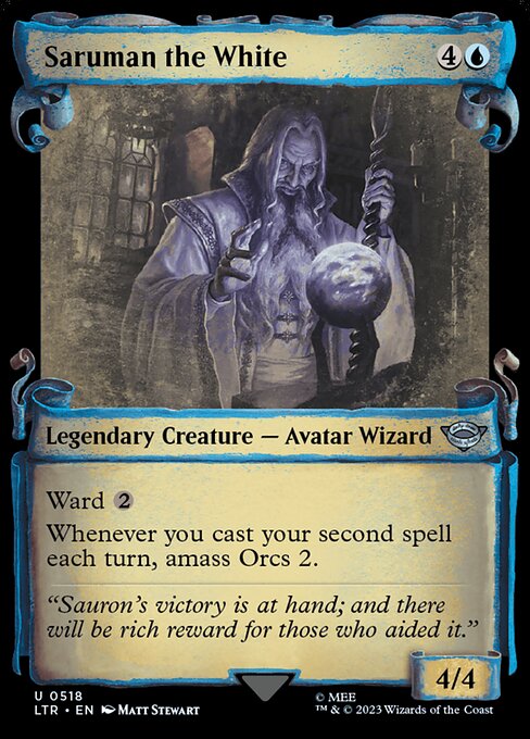 MTG Saruman the White LTR 518 Showcase Scrolls of Middle-earth Nonfoil