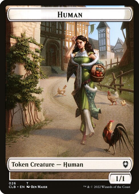MTG Human Token CLB 026 Token Nonfoil