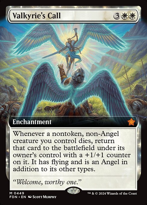 MTG Valkyrie's Call FDN 449 Extended Art Nonfoil
