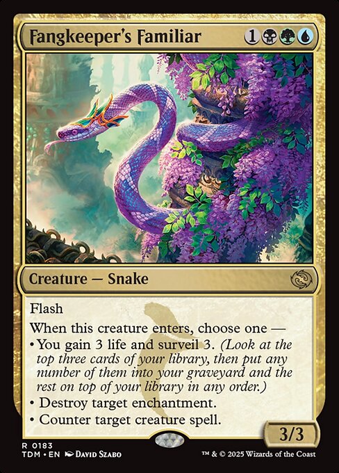 MTG Fangkeeper's Familiar TDM 183 Regular Nonfoil