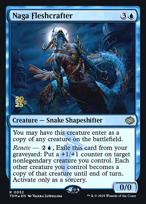 MTG Naga Fleshcrafter PTDM 052s Prerelease Foil