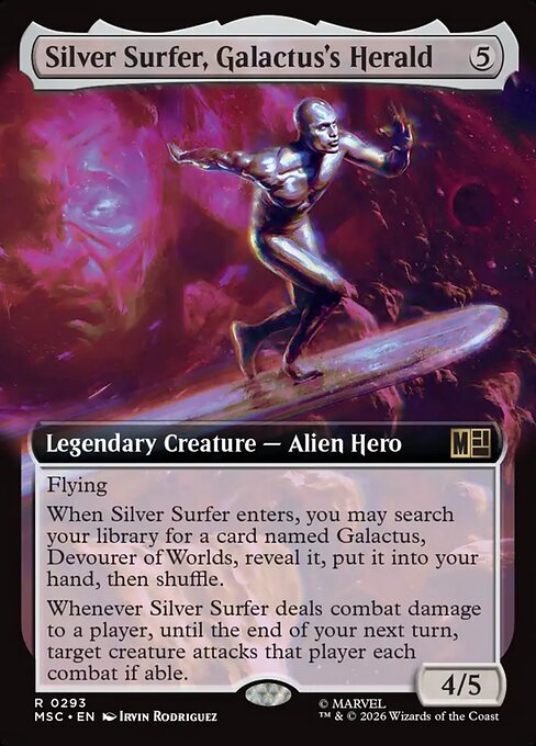 MTG Silver Surfer, Galactus's Herald MSC 293 Extended Art Nonfoil