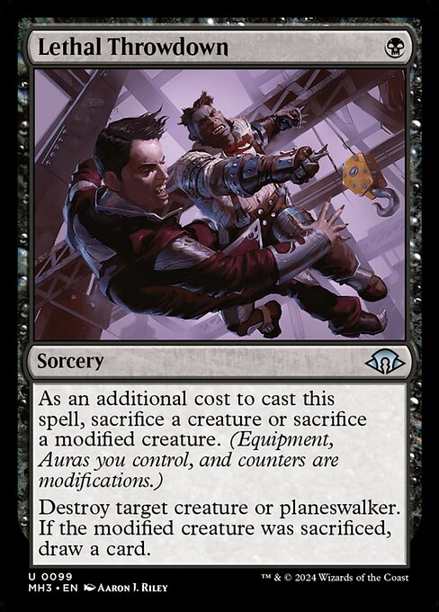 MTG Lethal Throwdown MH3 099 Regular Foil