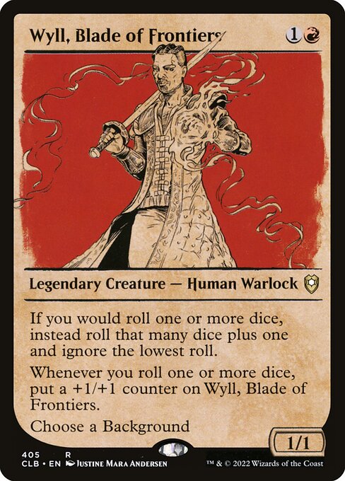 MTG Wyll, Blade of Frontiers CLB 405 Showcase Rulebook Nonfoil