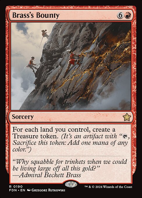 MTG Brass's Bounty FDN 190 Regular Foil