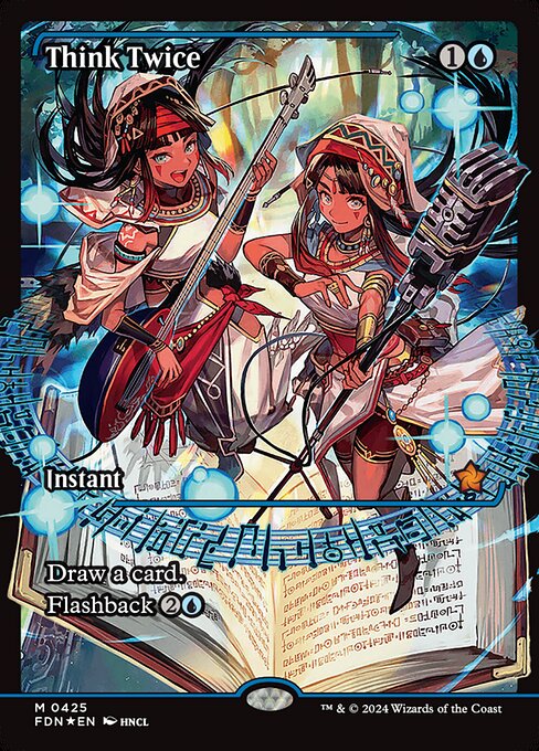 MTG Think Twice FDN 425 Japan Showcase Foil