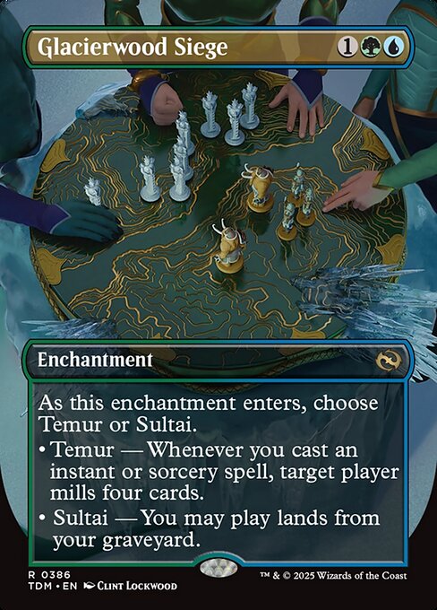 MTG Glacierwood Siege TDM 386 Borderless Nonfoil