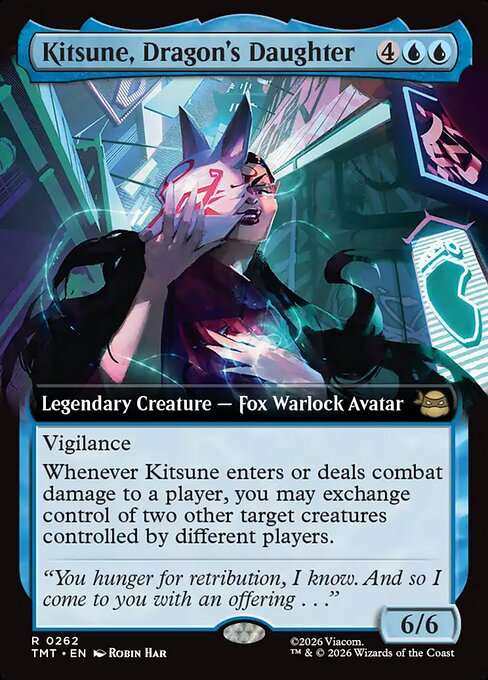 MTG Kitsune, Dragon's Daughter TMT 262 Extended Art Foil