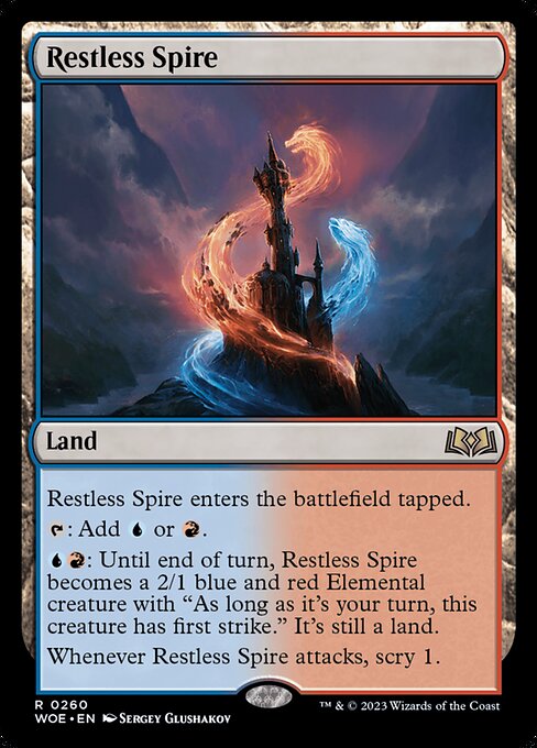 MTG Restless Spire WOE 260 Regular Foil