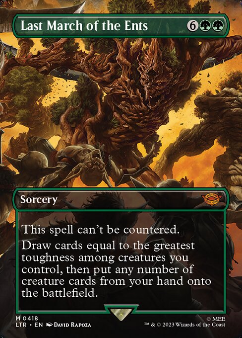 MTG Last March of the Ents LTR 418 Borderless Foil