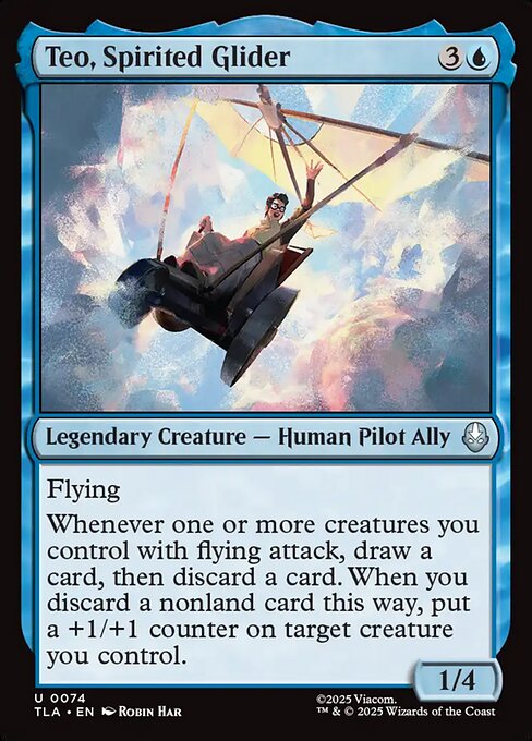 MTG Teo, Spirited Glider TLA 074 Regular Nonfoil