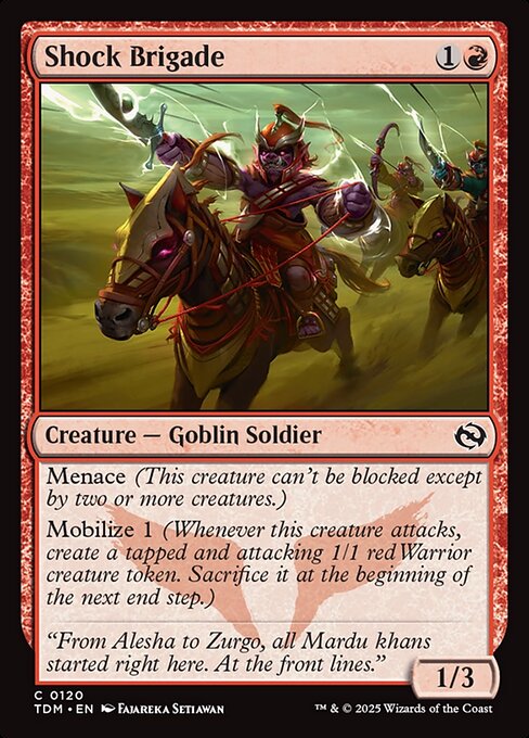 MTG Shock Brigade TDM 120 Regular Nonfoil