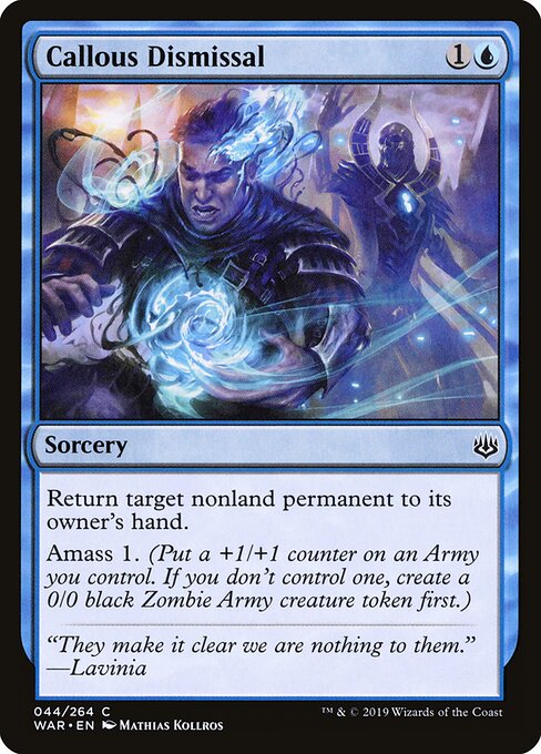MTG Callous Dismissal WAR 044 Standard Foil front