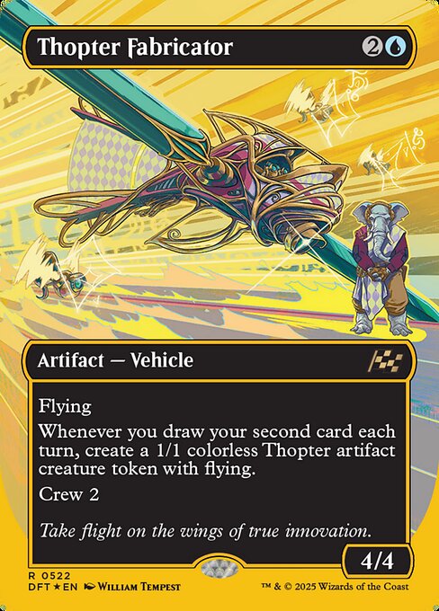 MTG Thopter Fabricator DFT 522 Borderless Revved Up First-Place Foil