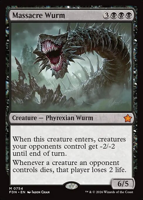 MTG Massacre Wurm FDN 754 Welcome Deck Nonfoil