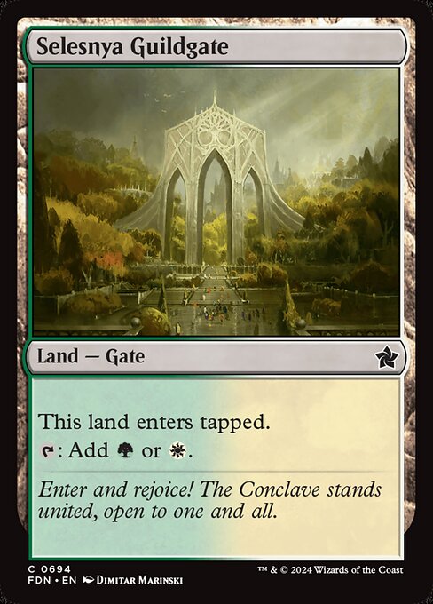 MTG Selesnya Guildgate FDN 694 Starter Collection Nonfoil