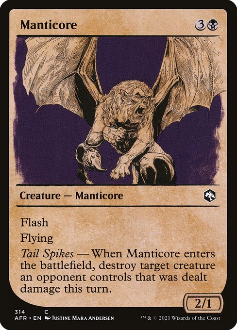 MTG Manticore AFR 314 Rulebook Showcase Nonfoil