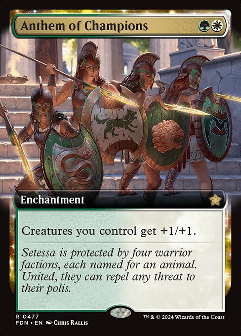 MTG Anthem of Champions FDN 477 Extended Art Nonfoil