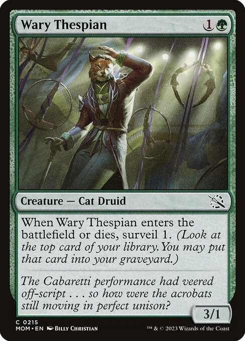 MTG Wary Thespian MOM 215 Regular Nonfoil