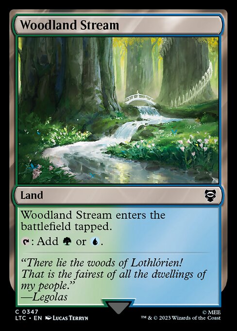 MTG Woodland Stream LTC 347 Alternate Art Nonfoil