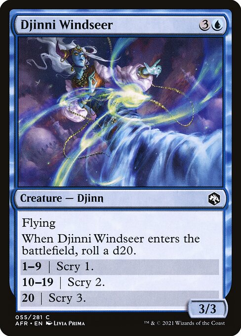 MTG Djinni Windseer AFR 055 Regular Foil