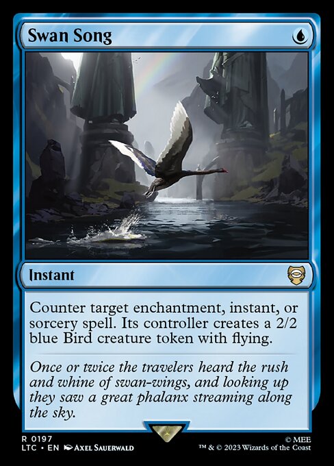 MTG Swan Song LTC 197 Alternate Art Nonfoil