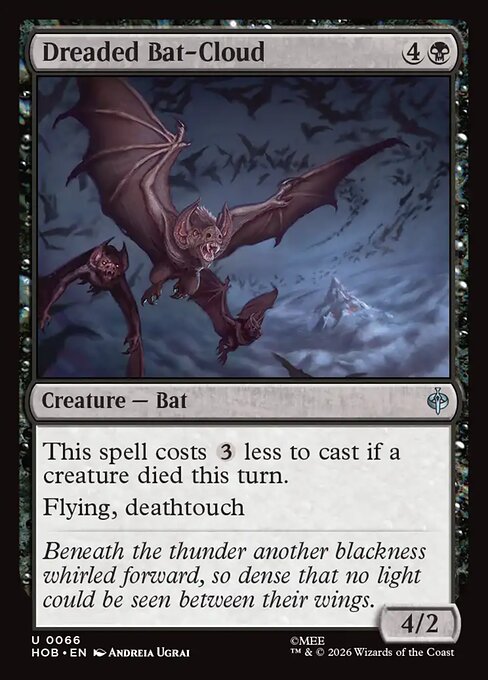 MTG Dreaded Bat-Cloud HOB 066 Regular Foil