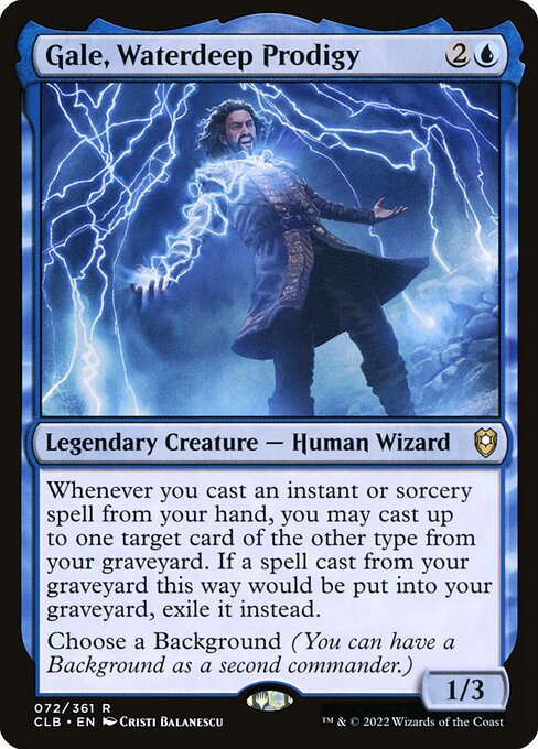 MTG Gale, Waterdeep Prodigy CLB 072 Regular Foil