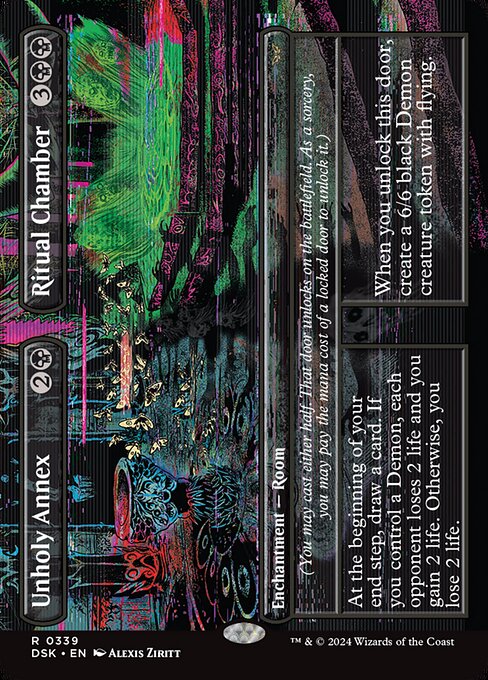 MTG Unholy Annex // Ritual Chamber DSK 339 Borderless Foil