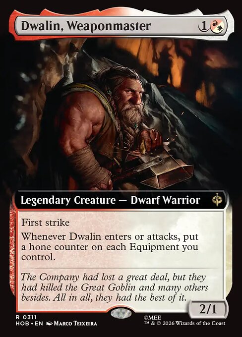 MTG Dwalin, Weaponmaster HOB 311 Alternate Art Nonfoil