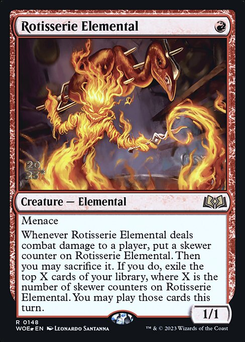 MTG Rotisserie Elemental PWOE 148s Prerelease Foil