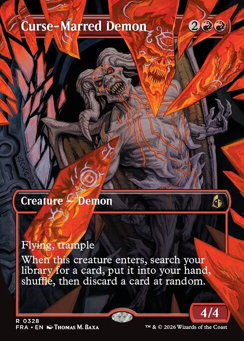 MTG Curse-Marred Demon FRA 328 Shattered Mirror Nonfoil front