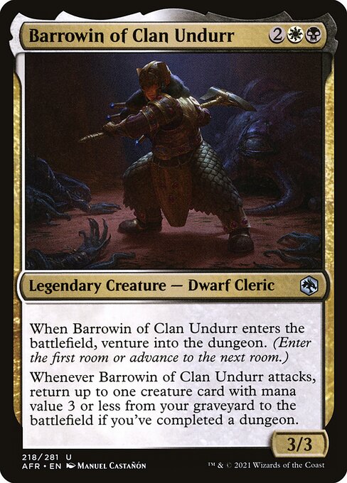 MTG Barrowin of Clan Undurr AFR 218 Regular Foil