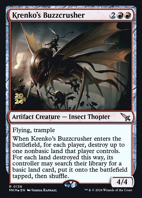 MTG Krenko's Buzzcrusher PMKM 136s Prerelease Foil