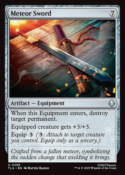 MTG Meteor Sword TLA 258 Regular Nonfoil