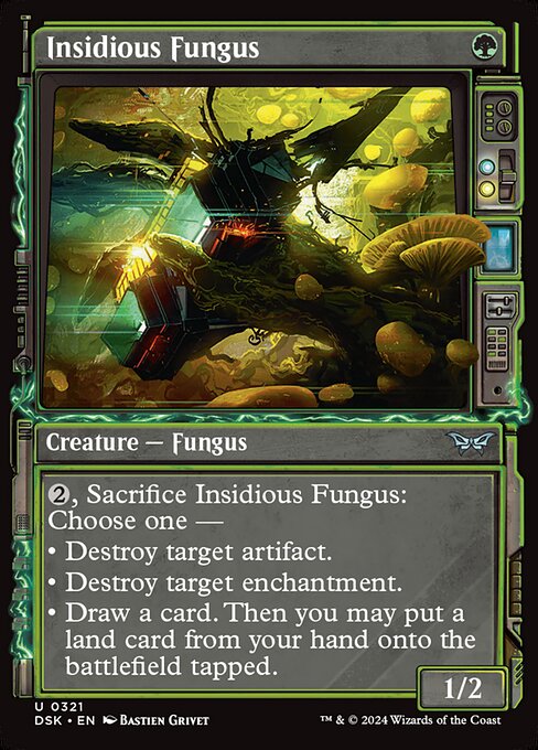 MTG Insidious Fungus DSK 321 Paranormal Frame Foil
