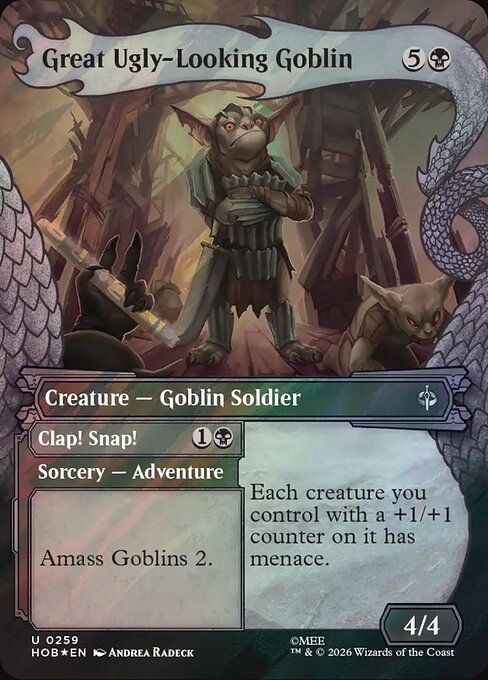 MTG Great Ugly-Looking Goblin // Clap! Snap! HOB 259 Alternate Art Nonfoil