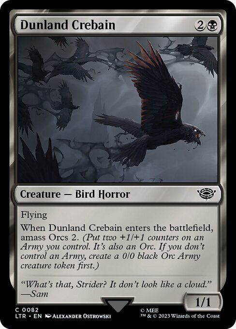 MTG Dunland Crebain LTR 082 Regular Foil