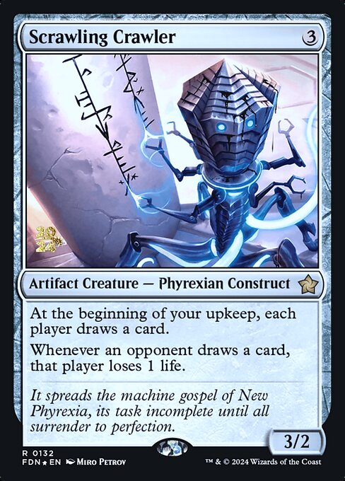 MTG Scrawling Crawler PFDN 132s Prerelease Foil