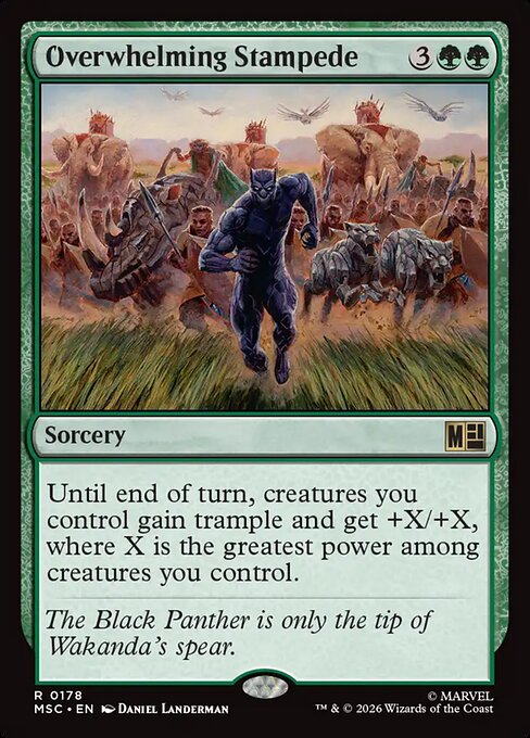 MTG Overwhelming Stampede MSC 178 Regular Surge Foil