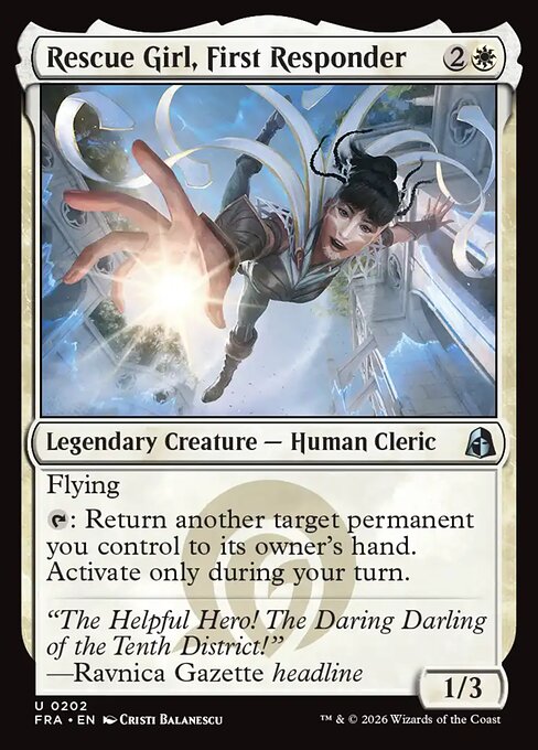 MTG Rescue Girl, First Responder FRA 202 Standard Foil front