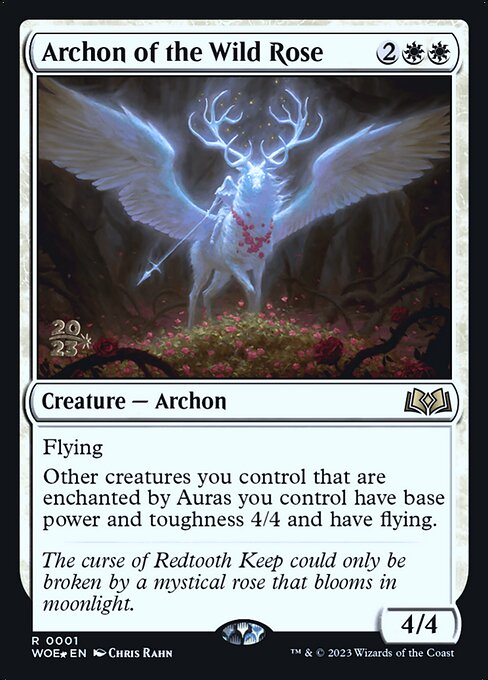 MTG Archon of the Wild Rose PWOE 001s Prerelease Foil