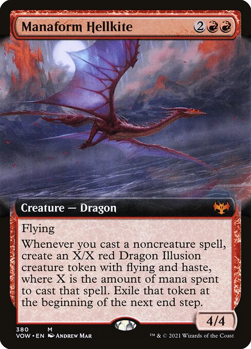 MTG Manaform Hellkite VOW 380 Extended Art Nonfoil front
